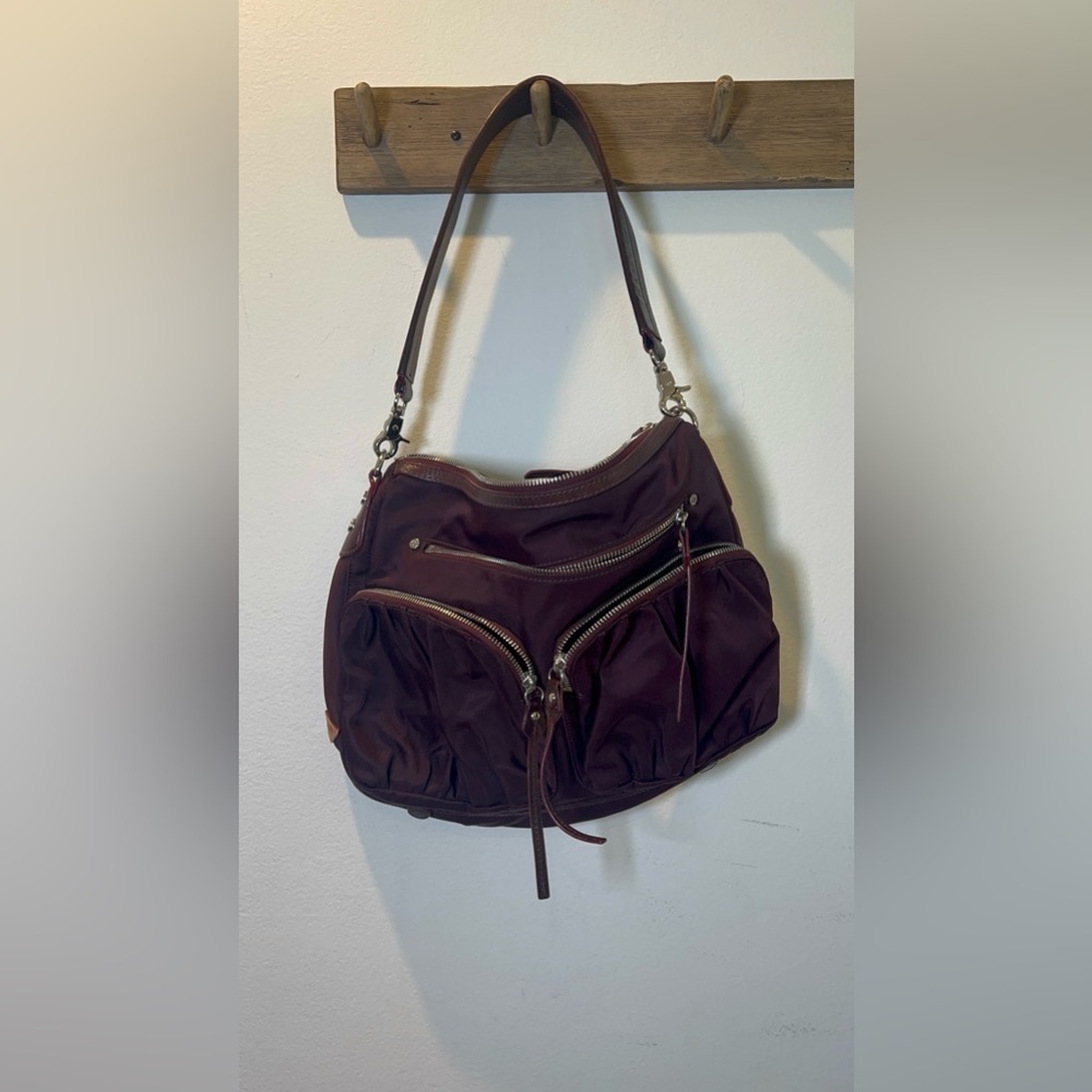 MZ Wallace Paige shoulder bag burgundy/wine color